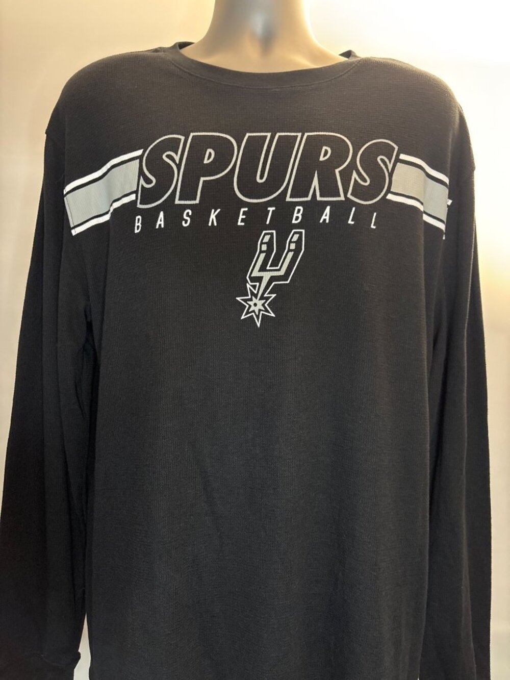 NBA San Antonio Spurs Long-Sleeve Shirt Black XL Basketball Spurs Basketball - Picture 1 of 16